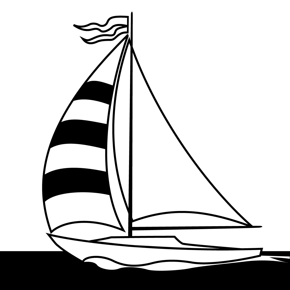 Sail On Sailboat Clipart