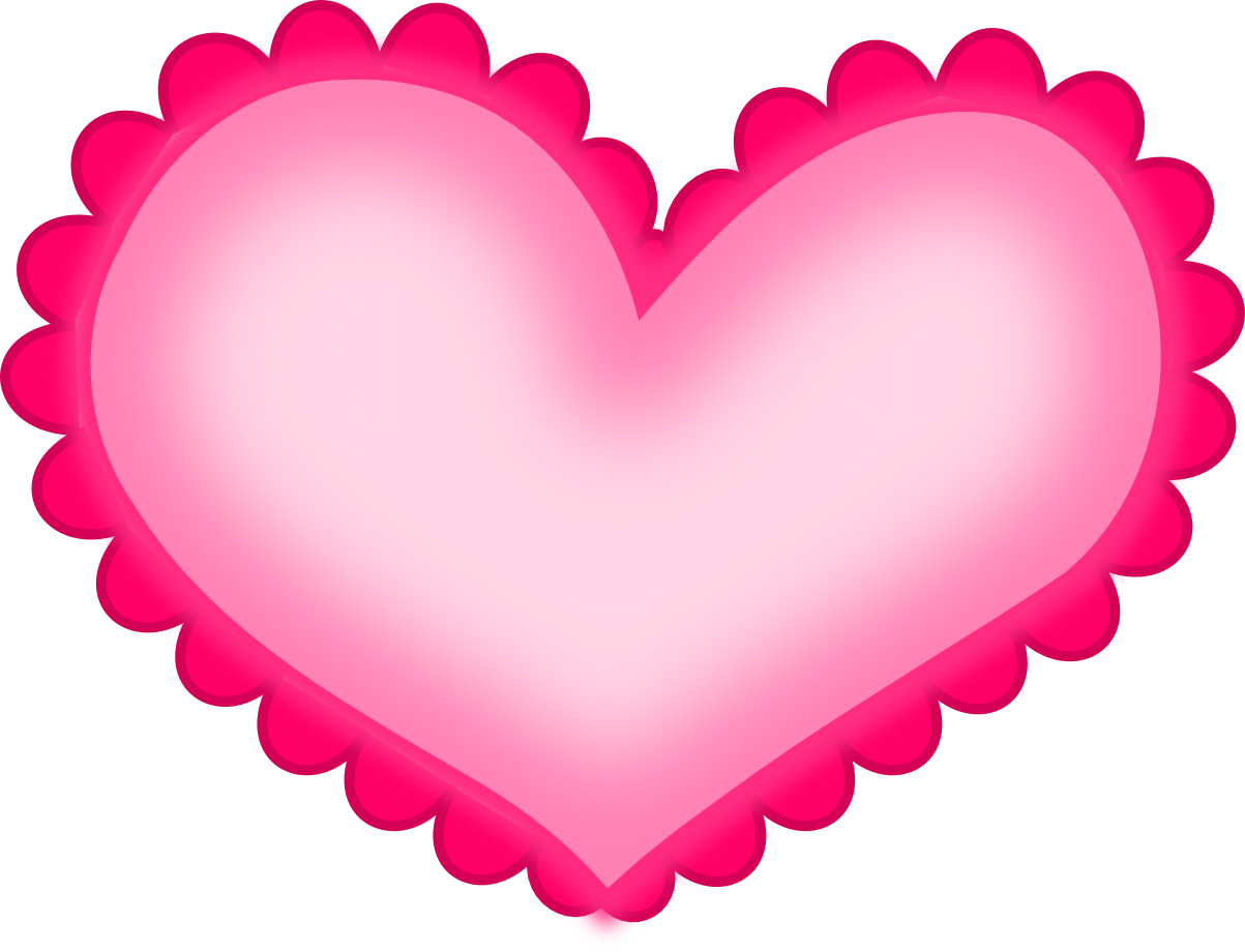 Pink heart clipart free