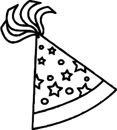 Party Hat Clip Art Black And White - Free Clipart ...