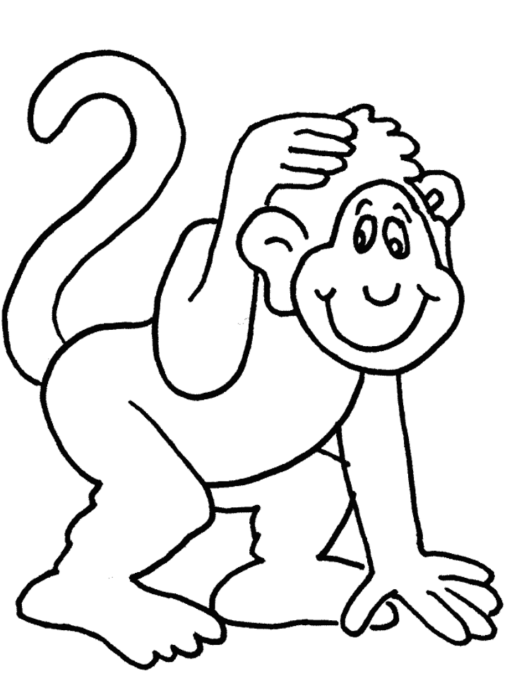 Simple Monkey Outline ClipArt Best