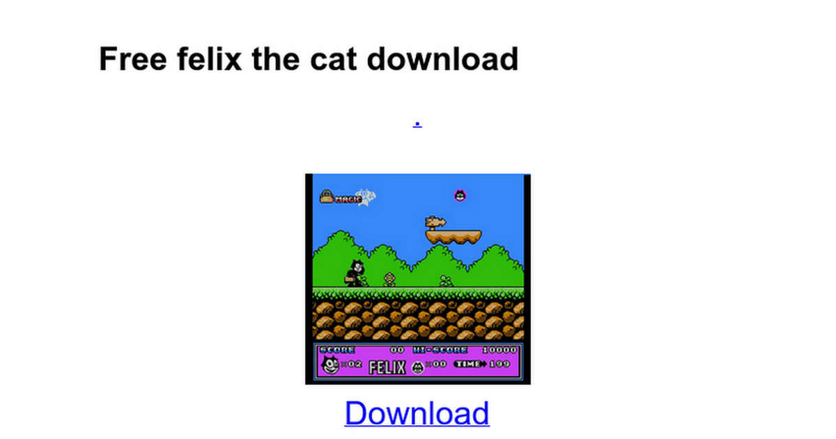 Free felix the cat download - Google Docs