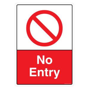 Buy Safety Sign Store No Entry Sign Board, PB308-A3AL-01 at Best ...