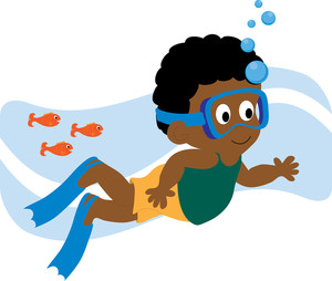 Swimming clipart girl black