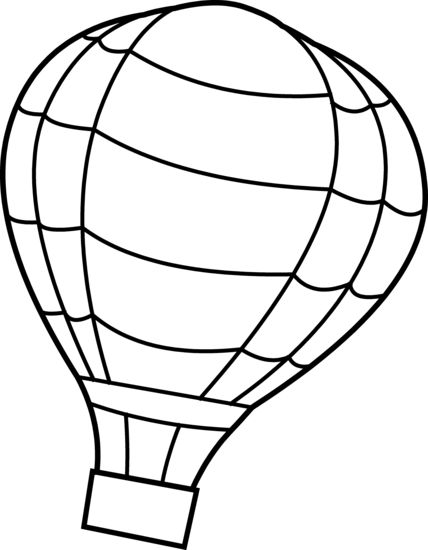 Hot Air Balloon Clip Art Outline - Free Clipart Images