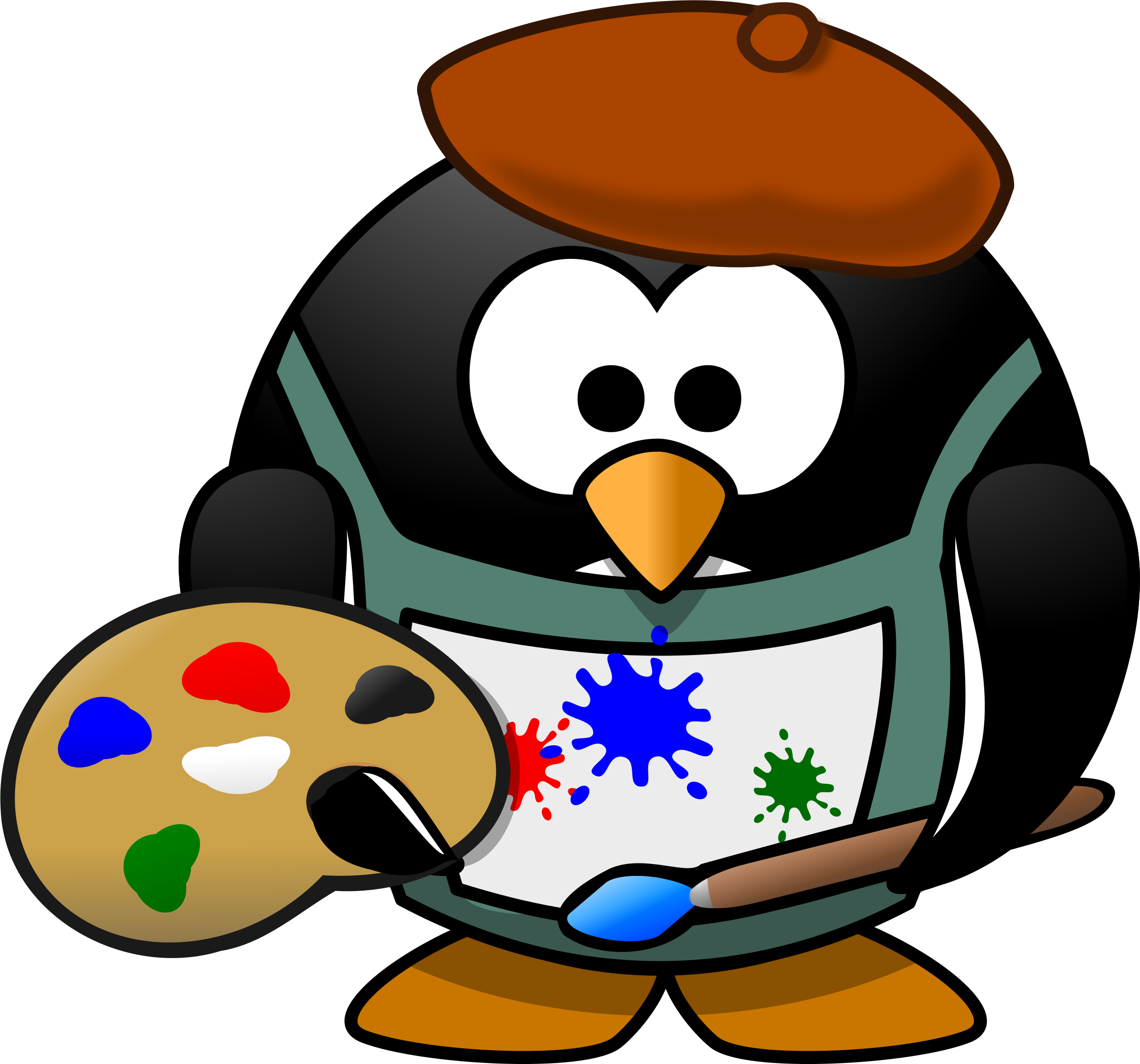 Art penguin clipart