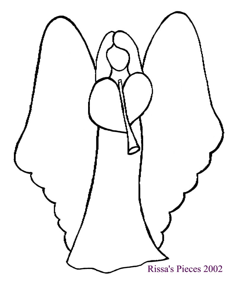 O Outline Of Angel Clipart
