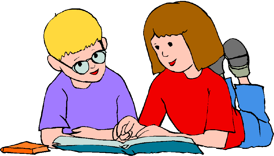 Clip Art Students Reading Together Clipart