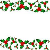 Holly Border Clip Art - Tumundografico