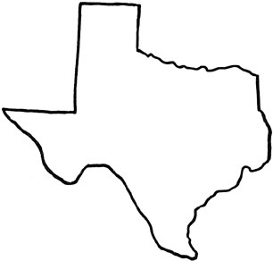 Map of texas clipart