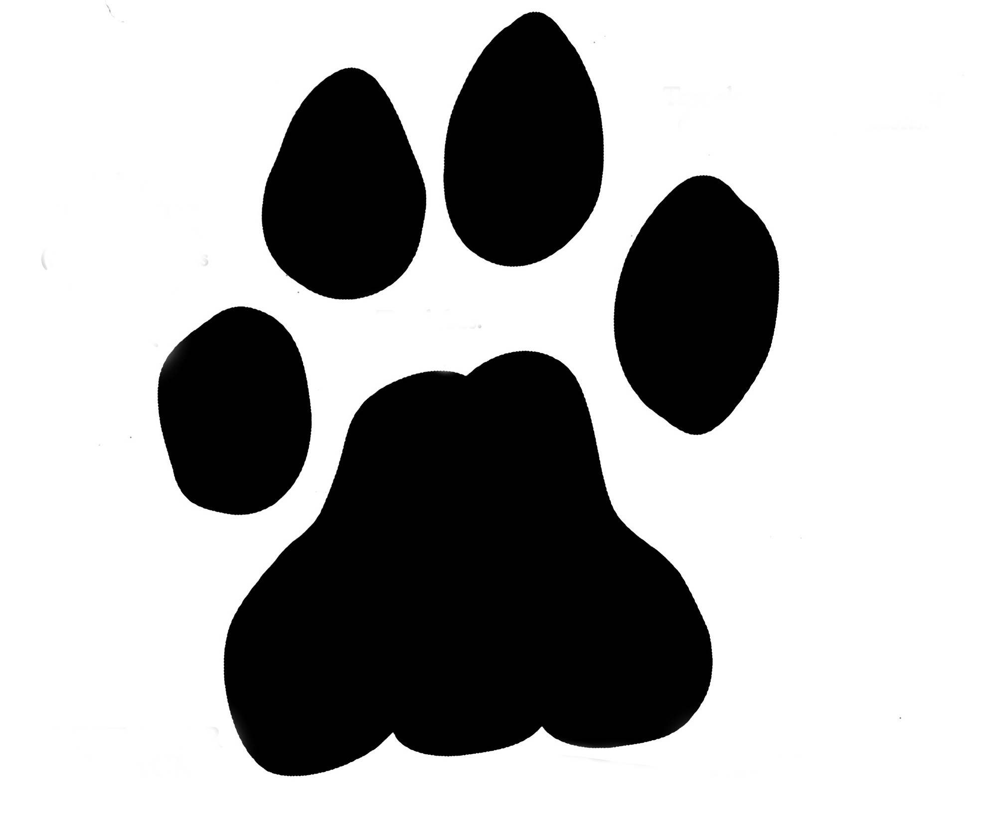 Lion paw print clipart