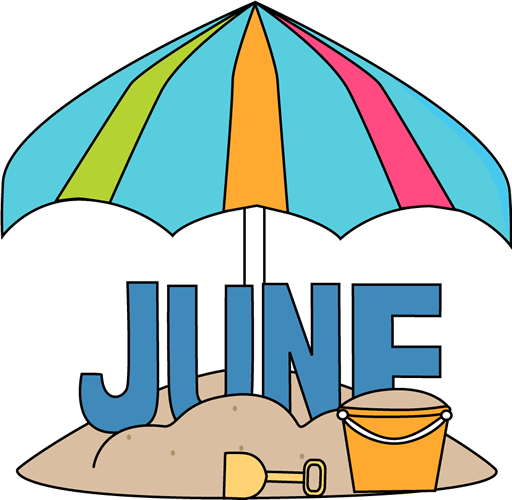 Monthly calendar clipart june