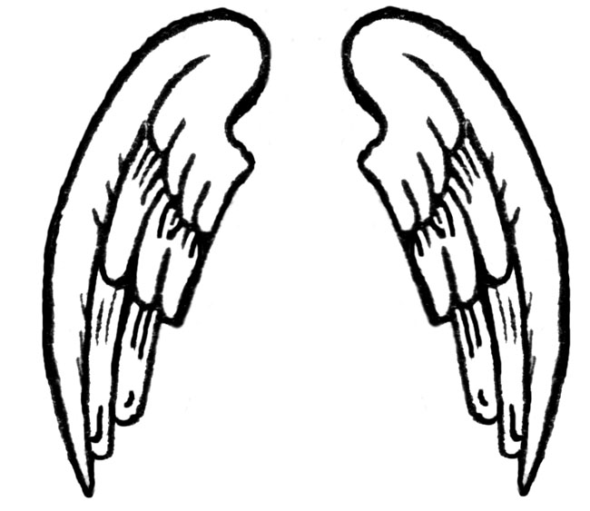Black Wings PNG Clip Art Image​