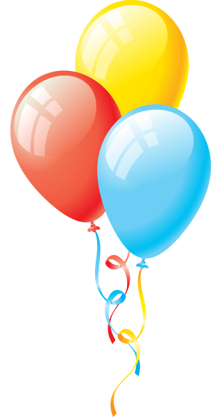 Birthday party balloons clipart