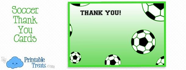 Printable Soccer Thank You Notes — Printable Treats.com