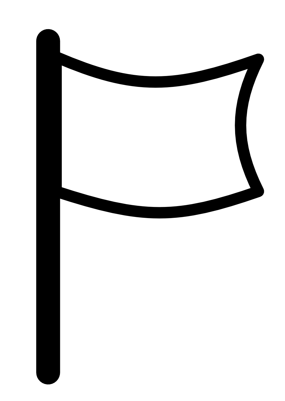 Blank black flag clipart