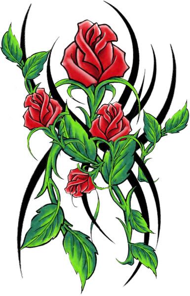 Tribal Rose Tattoos | Rose Tattoos ...