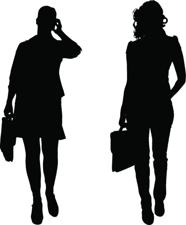 Silhouette Of A Sexy Businesswoman Clip Art, Vector Images ...