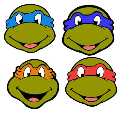 Ninja turtles clipart outline