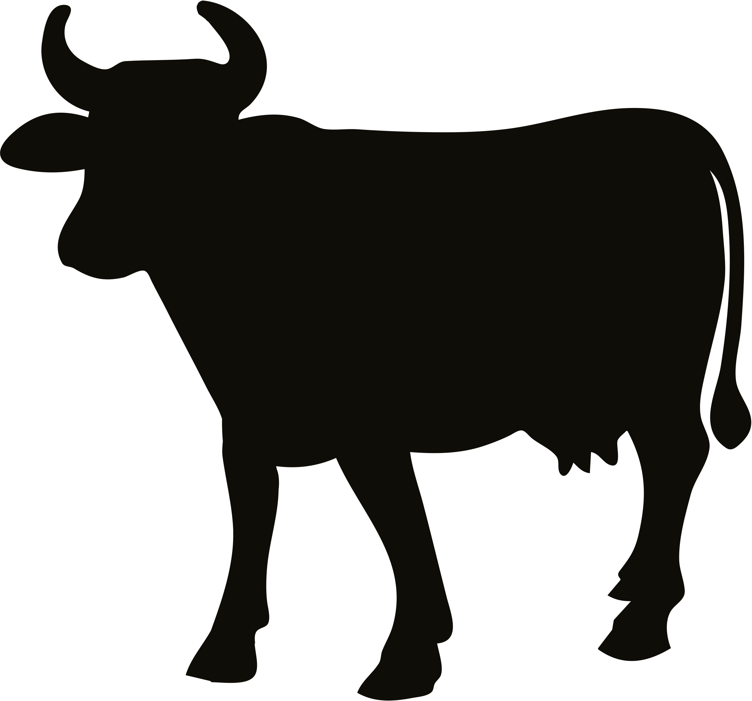 Cow silhouette clipart