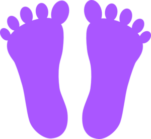 Purple Footprints Clip Art - vector clip art online ...