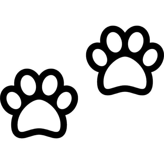Dog paws outline Icons | Free Download