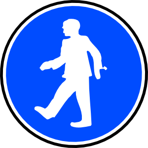Mandatory Walking clip art - vector clip art online, royalty free ...