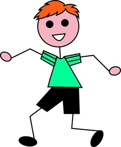 Boy Cartoon Clipart Image - Happy Red Headed Kid