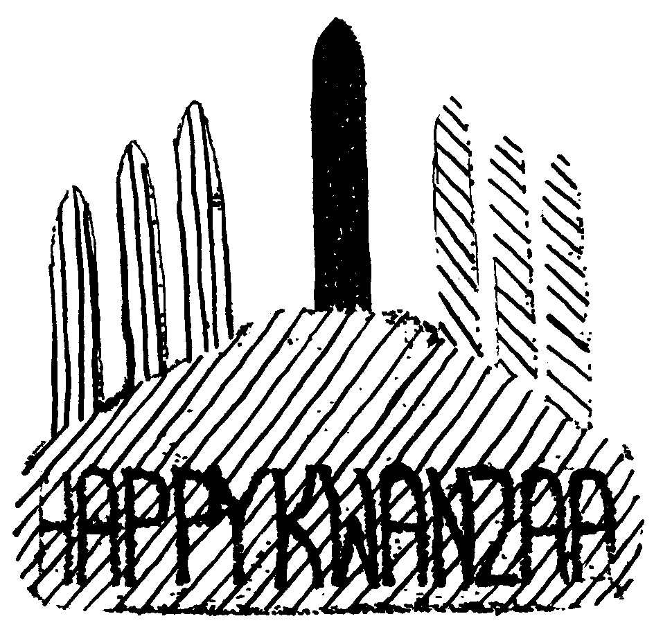 Inflatable Kwanzaa candles and candelabra - Mckenney, Eric D.