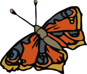 Retro Butterfly Clip art - Animal - Download vector clip art online