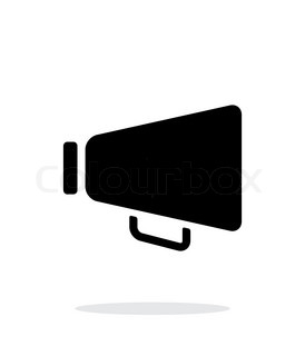 Megaphone flat icon. Editable EPS vector format | Vector | Colourbox