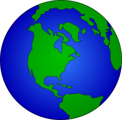 Globe map clipart