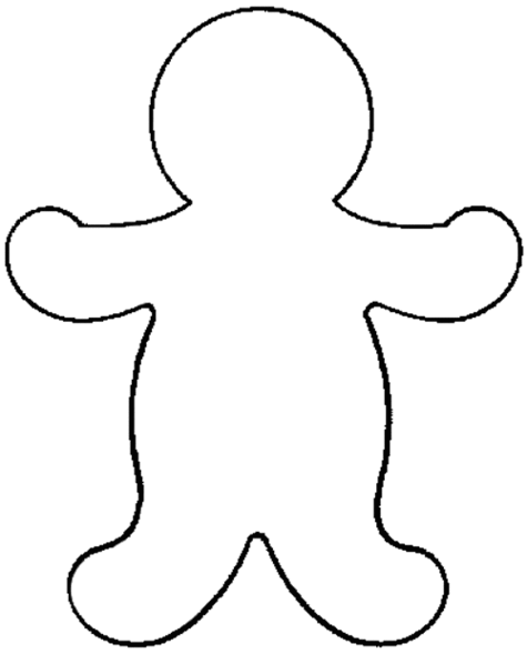 Gingerbread Outline Printable Free Clipart - Free to use Clip Art ...