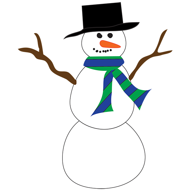 Clipart of a snowman