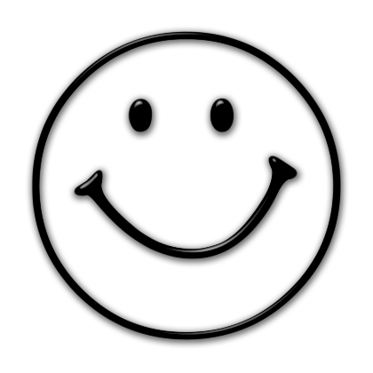 Smiley face clipart black and white no background