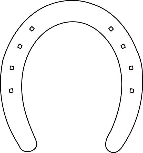 Horse Shoe Silhouette Clip Art - The Cliparts