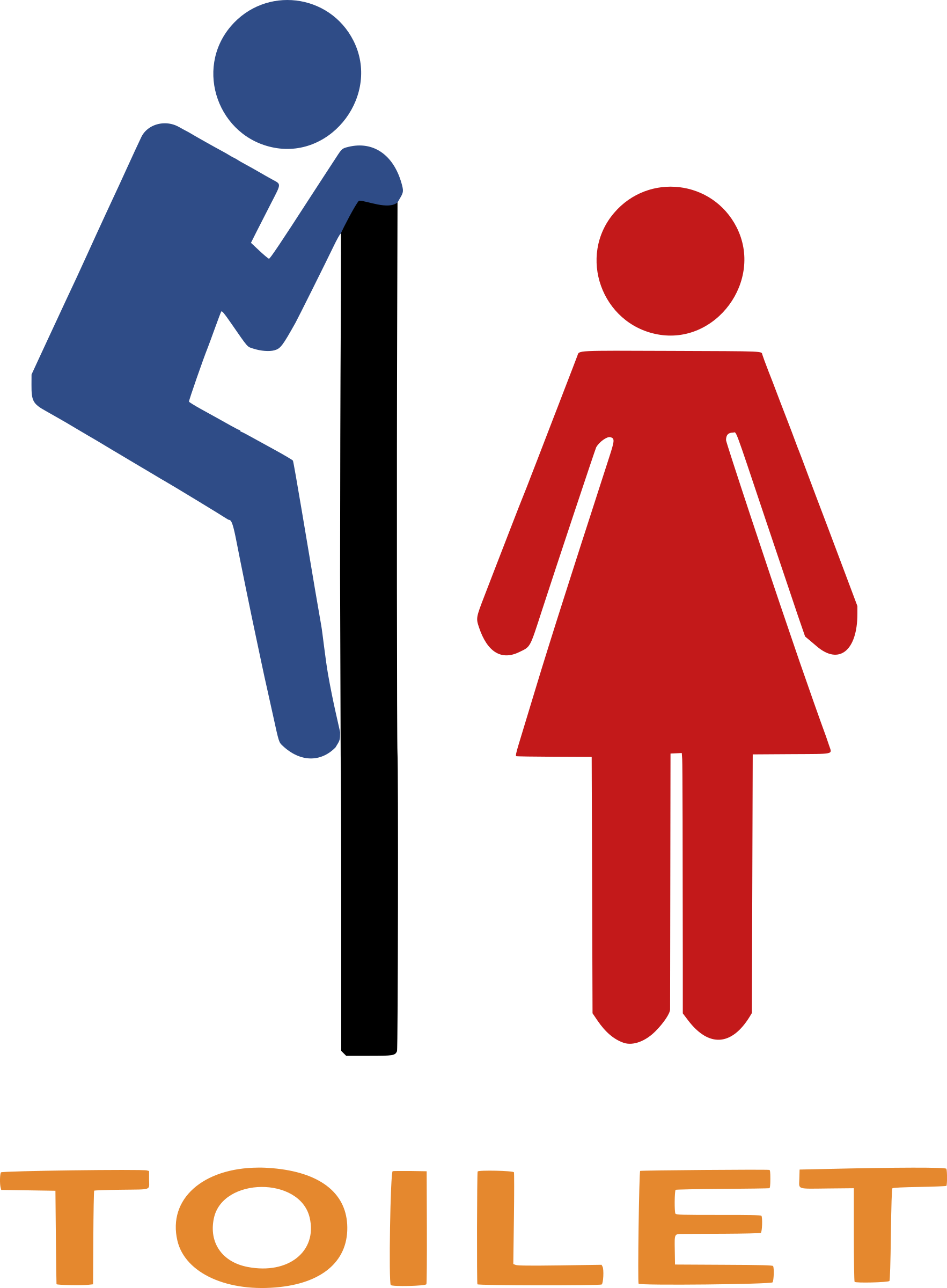 Clipart - Toilet sign