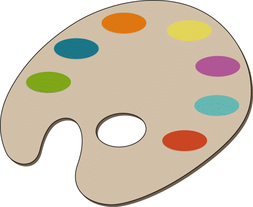 Art palette clipart transparent