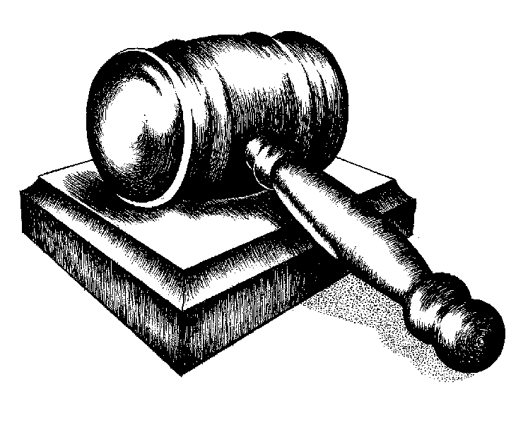 Gavel Black And White Clipart