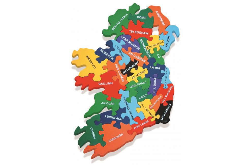 Ã?ire - Handmade Wooden Puzzle in Irish | Jigsaw Maps