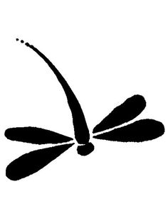 Dragonfly silhouette clip art