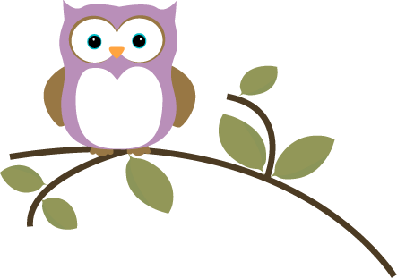 Image of Owl Clipart #246, Owl On A Leafy Branch Clip Art Owl On A ...