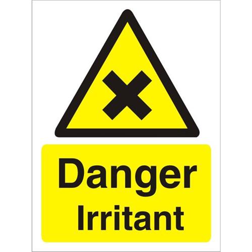 Warning Sign 300x400 1mm Plastic Danger - Irritant Ref W0199SRP ...