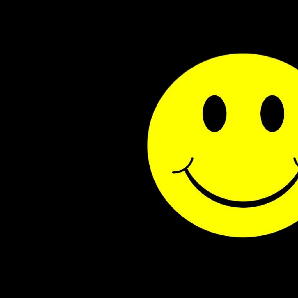 Smiley Face Black Background