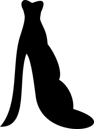 Long Dress Outline - ClipArt Best