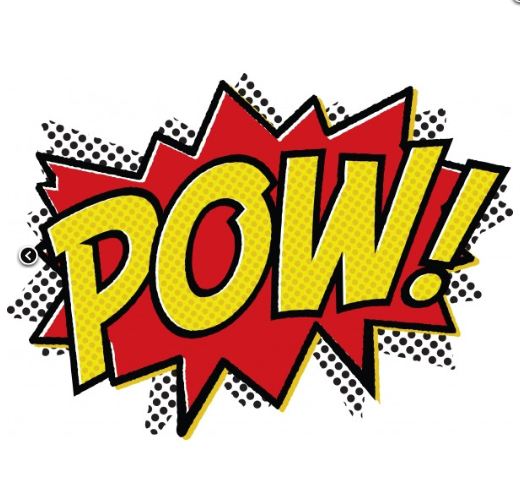 Superhero pow clipart