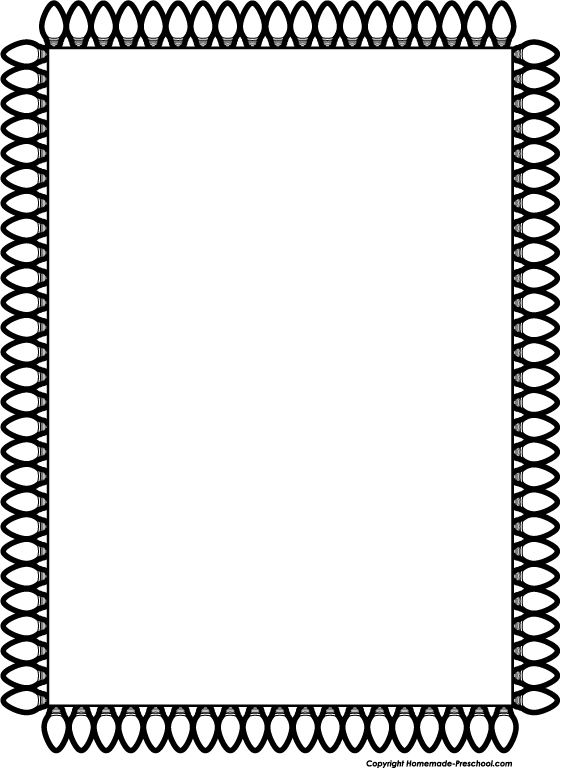 Christmas Border Clipart Black And White