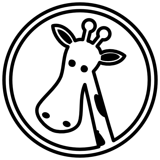 Giraffe head clipart