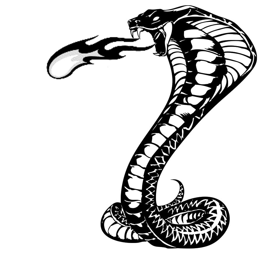 Black and white cobra clipart