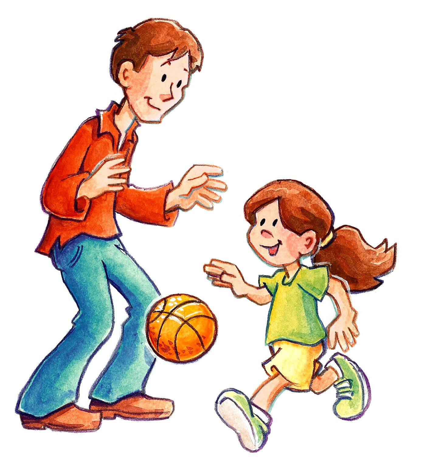 Dad And Daughter Clipart