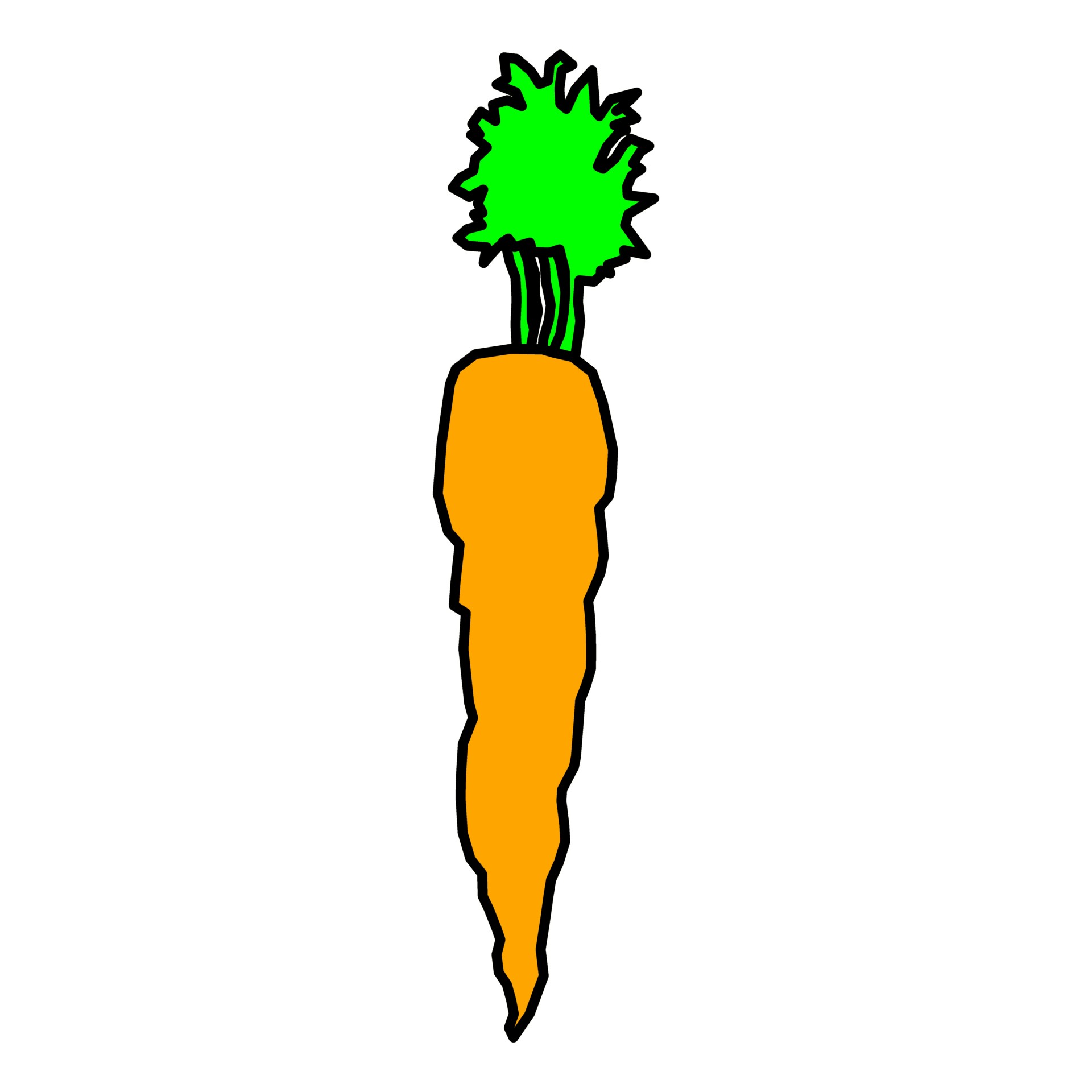 Carrot Simple Drawing Free Stock Photo - Public Domain Pictures